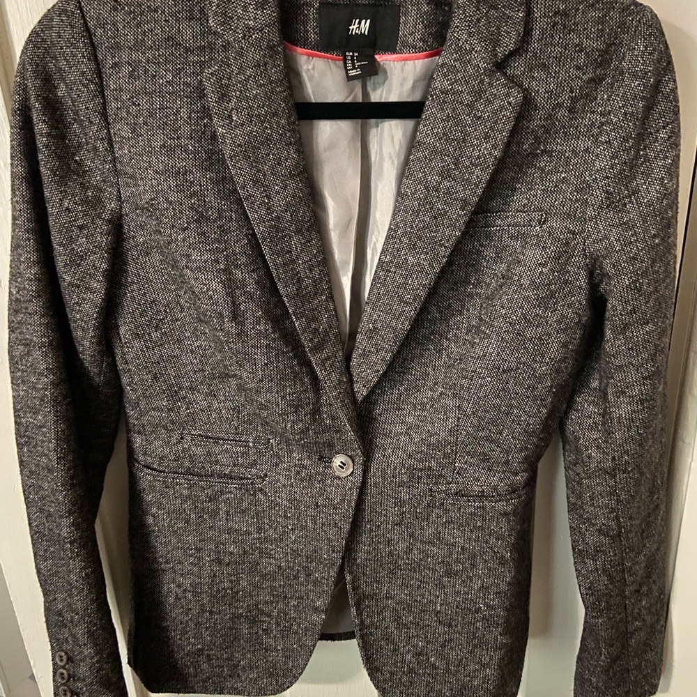 H&M Tweed Fitted Blazer